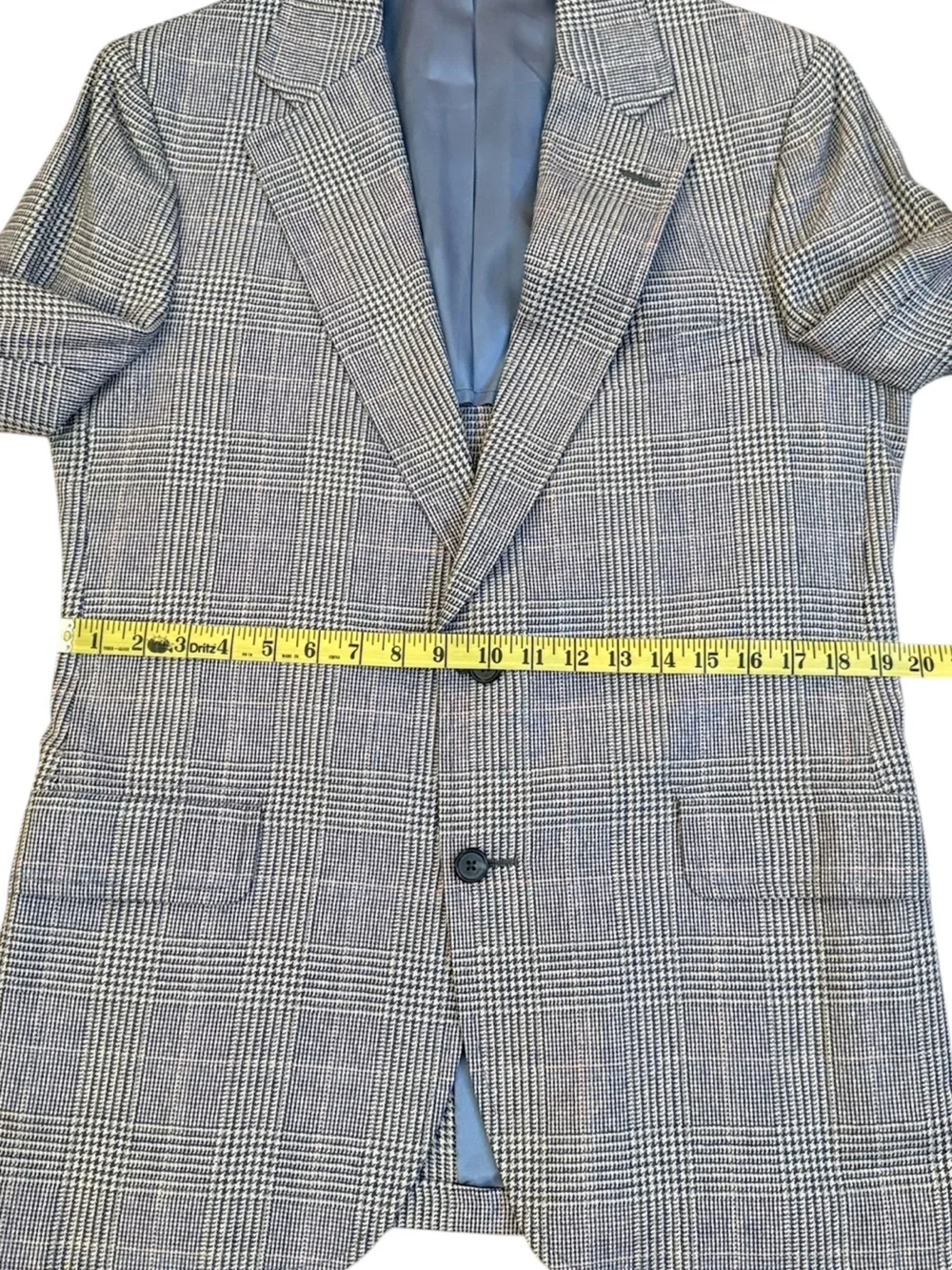 Vintage 70s Brooks Brothers USA Silk Wool Glen Plaid Houndstooth Blazer Coat 40R